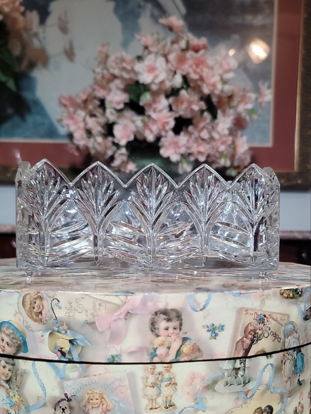 Vtg Fifth Avenue Lead Crystal Napkin Holder - Picture 3 of 6